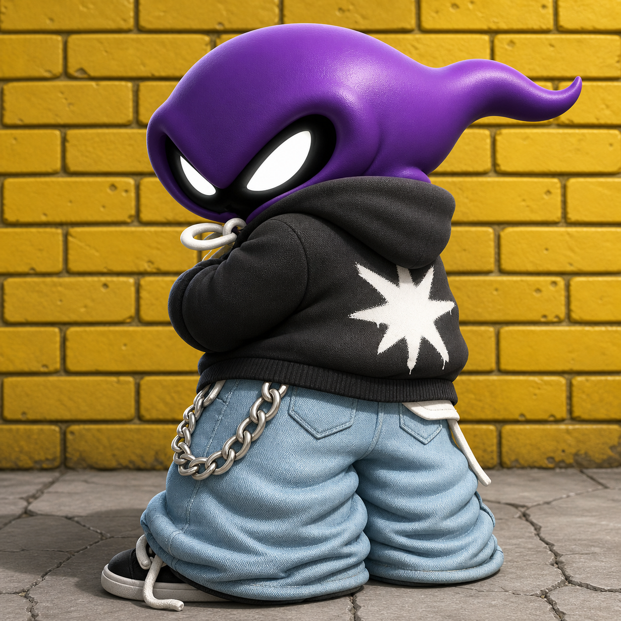Glossy Purple 3D Mascot